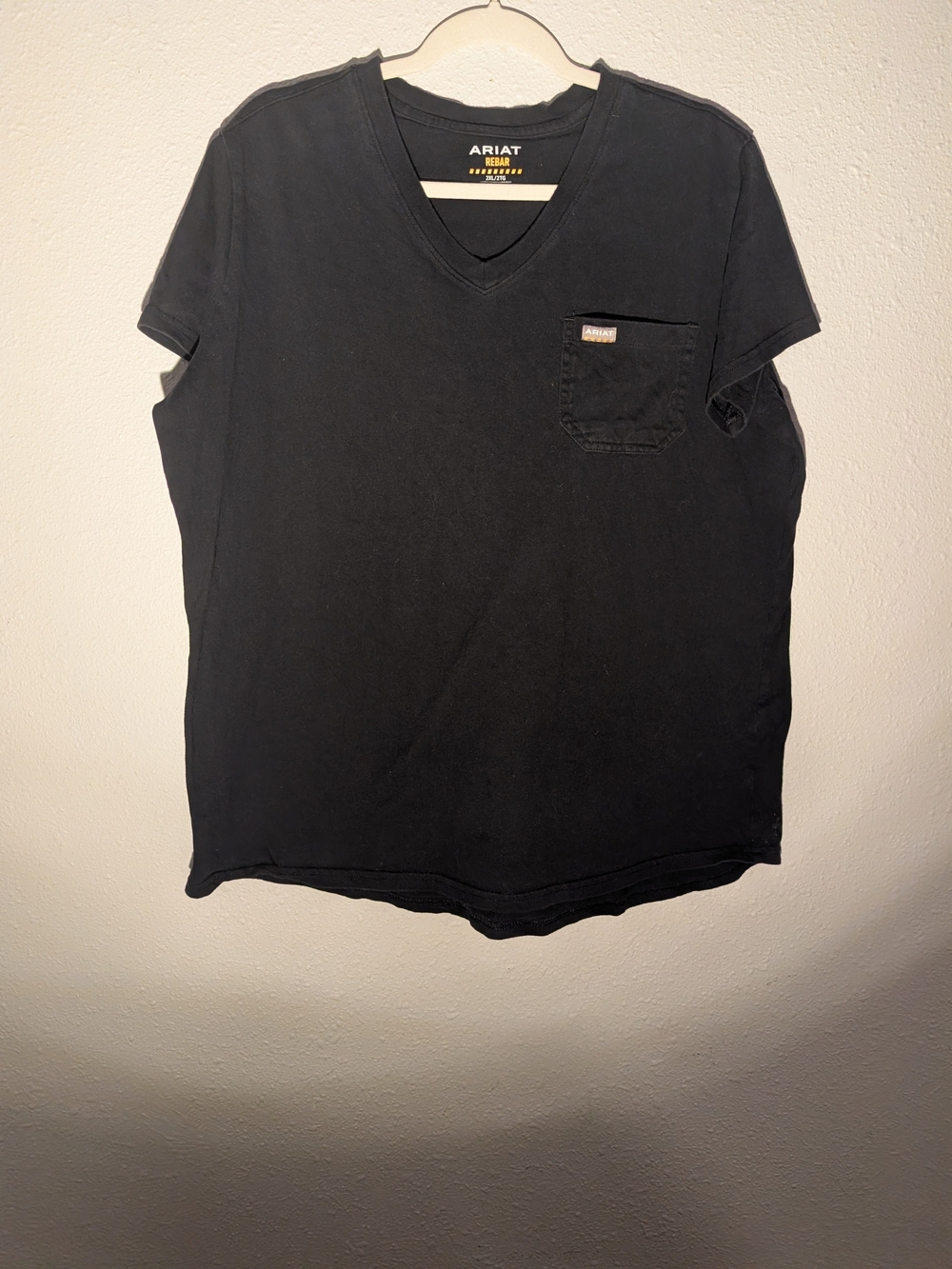 Ariat Black V-Neck Short Sleeve Pocket Tee